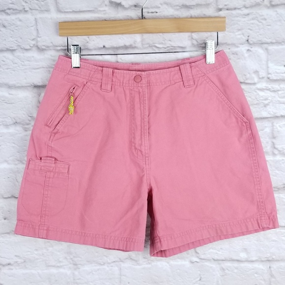 womens pink cargo shorts